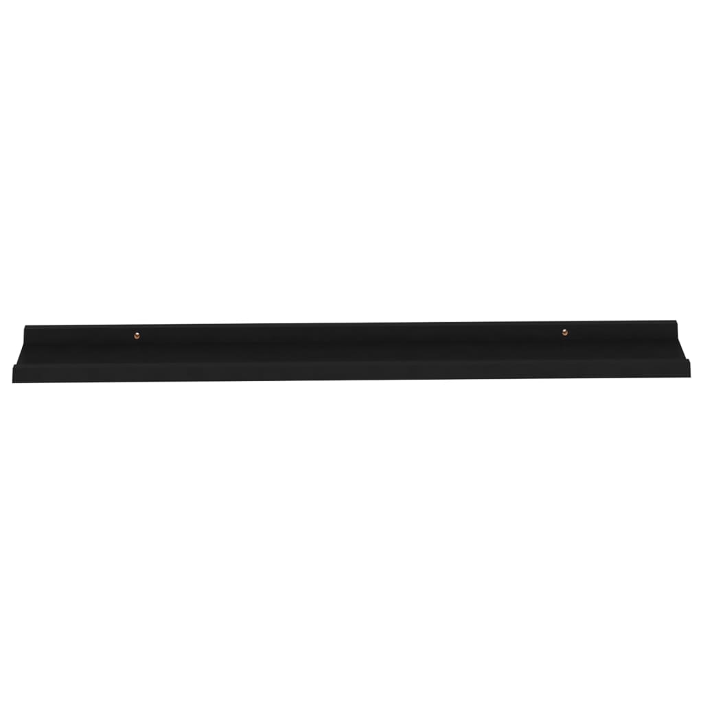 Wall Shelves 2 pcs Black 100x9x3 cm