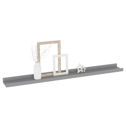 Wall Shelves 4 pcs Grey 80x9x3 cm