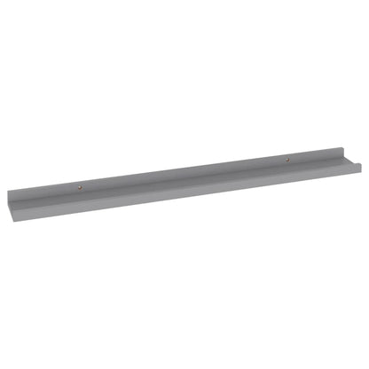 Wall Shelves 4 pcs Grey 80x9x3 cm