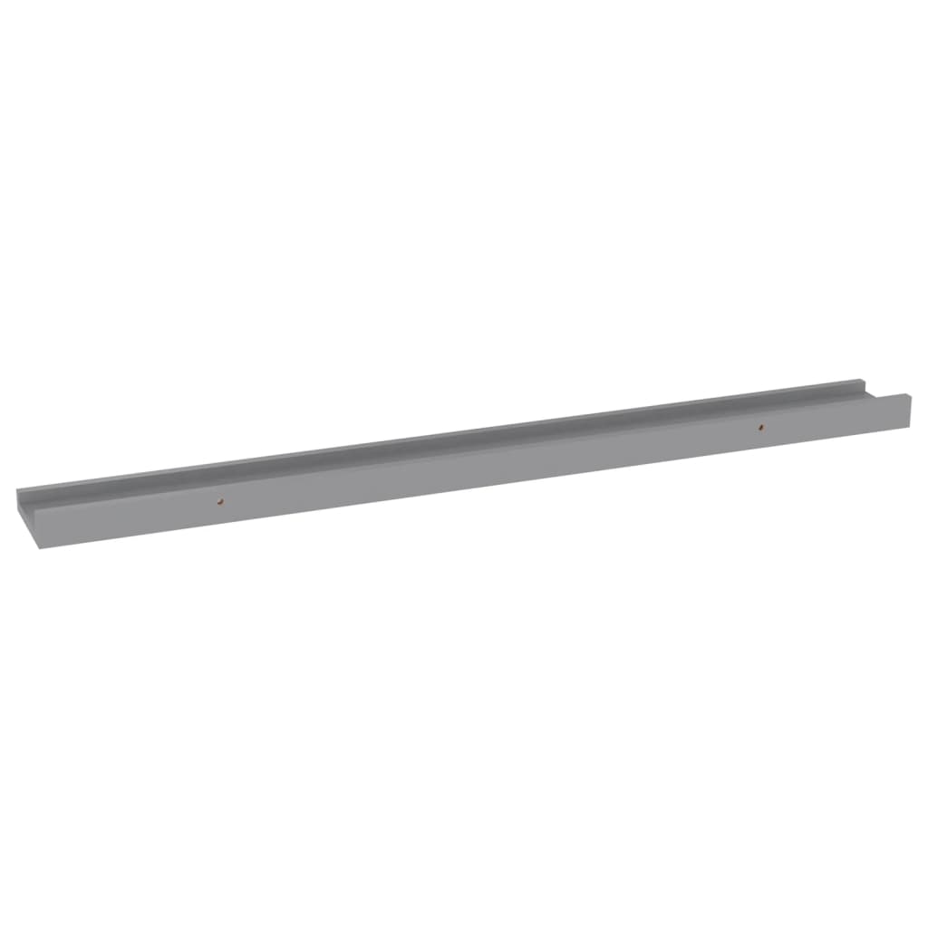 Wall Shelves 4 pcs Grey 80x9x3 cm