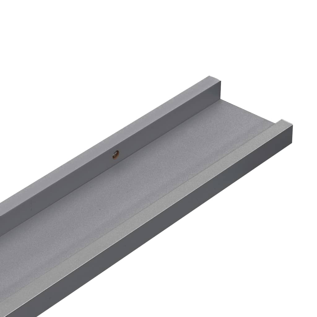 Wall Shelves 4 pcs Grey 80x9x3 cm