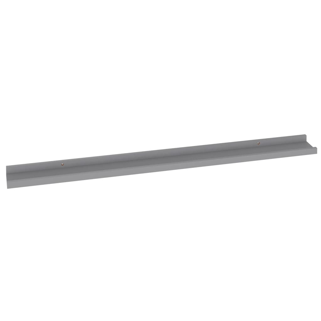 Wall Shelves 4 pcs Grey 100x9x3 cm