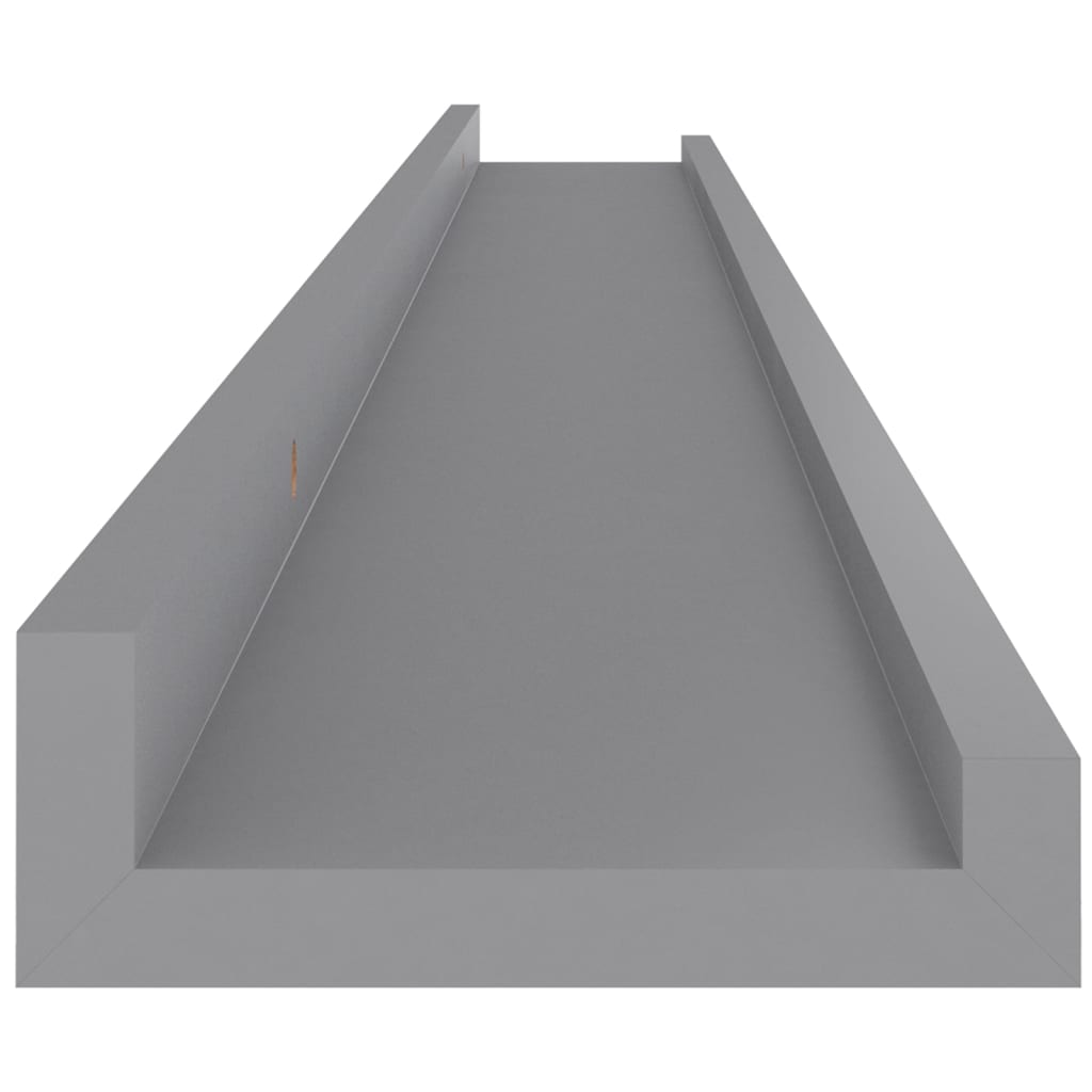 Wall Shelves 4 pcs Grey 100x9x3 cm