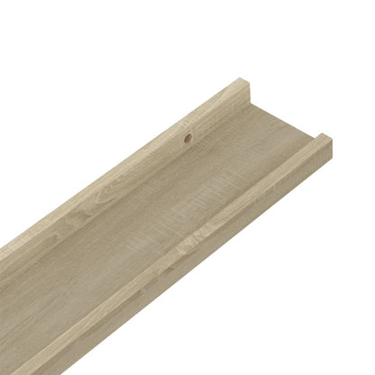 Wall Shelves 4 pcs Sonoma Oak 115x9x3 cm