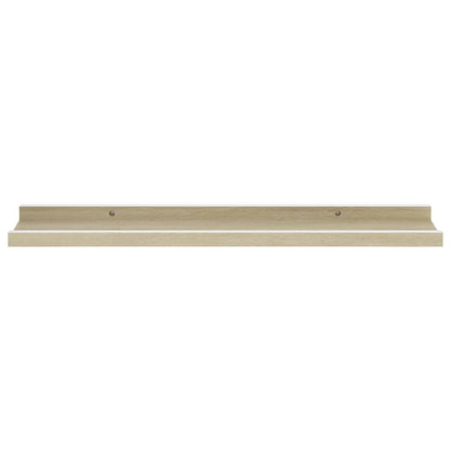 Wall Shelves 2 pcs White and Sonoma Oak 60x9x3 cm