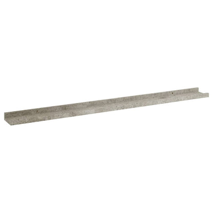 Wall Shelves 2 pcs Concrete Grey 100x9x3 cm