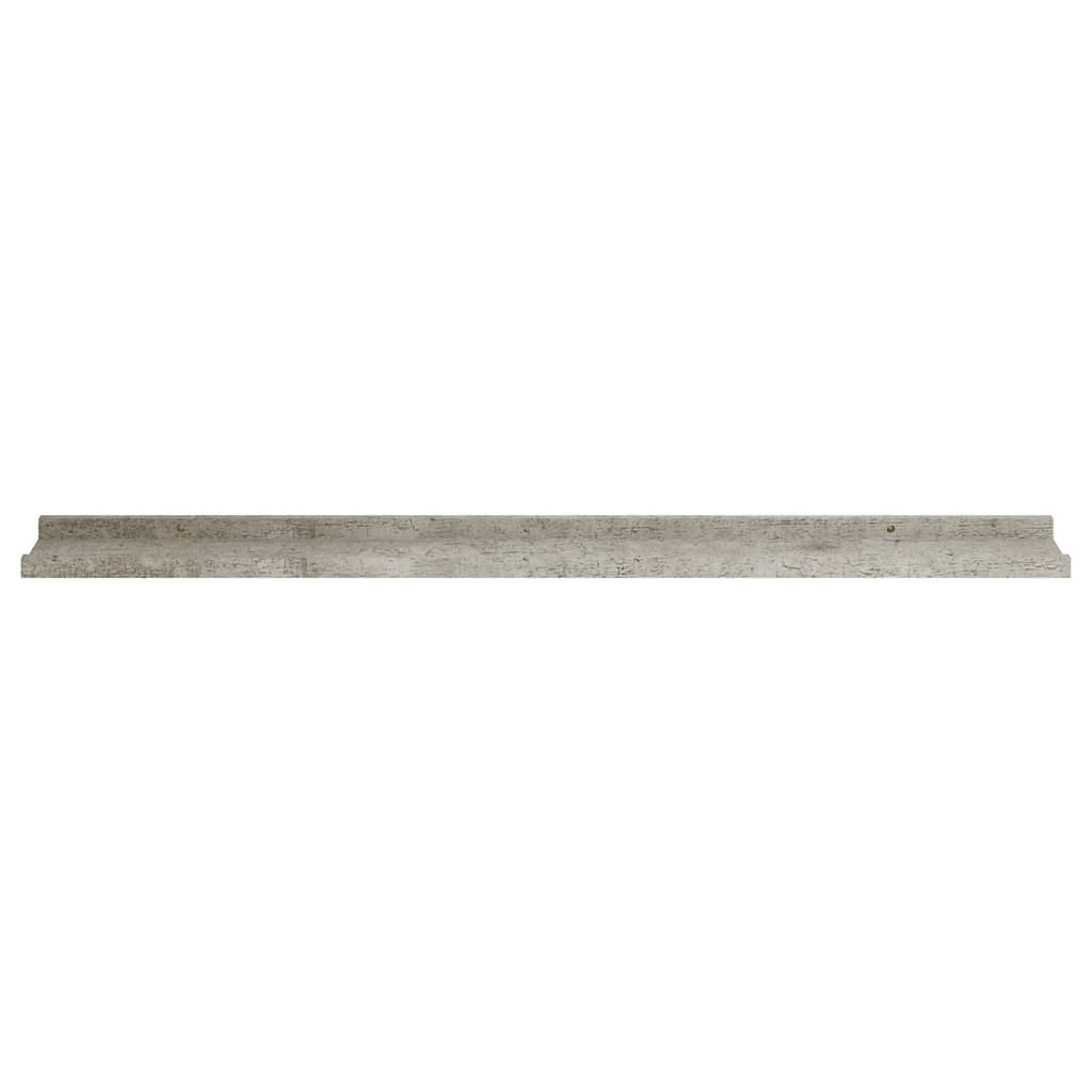 Wall Shelves 2 pcs Concrete Grey 100x9x3 cm