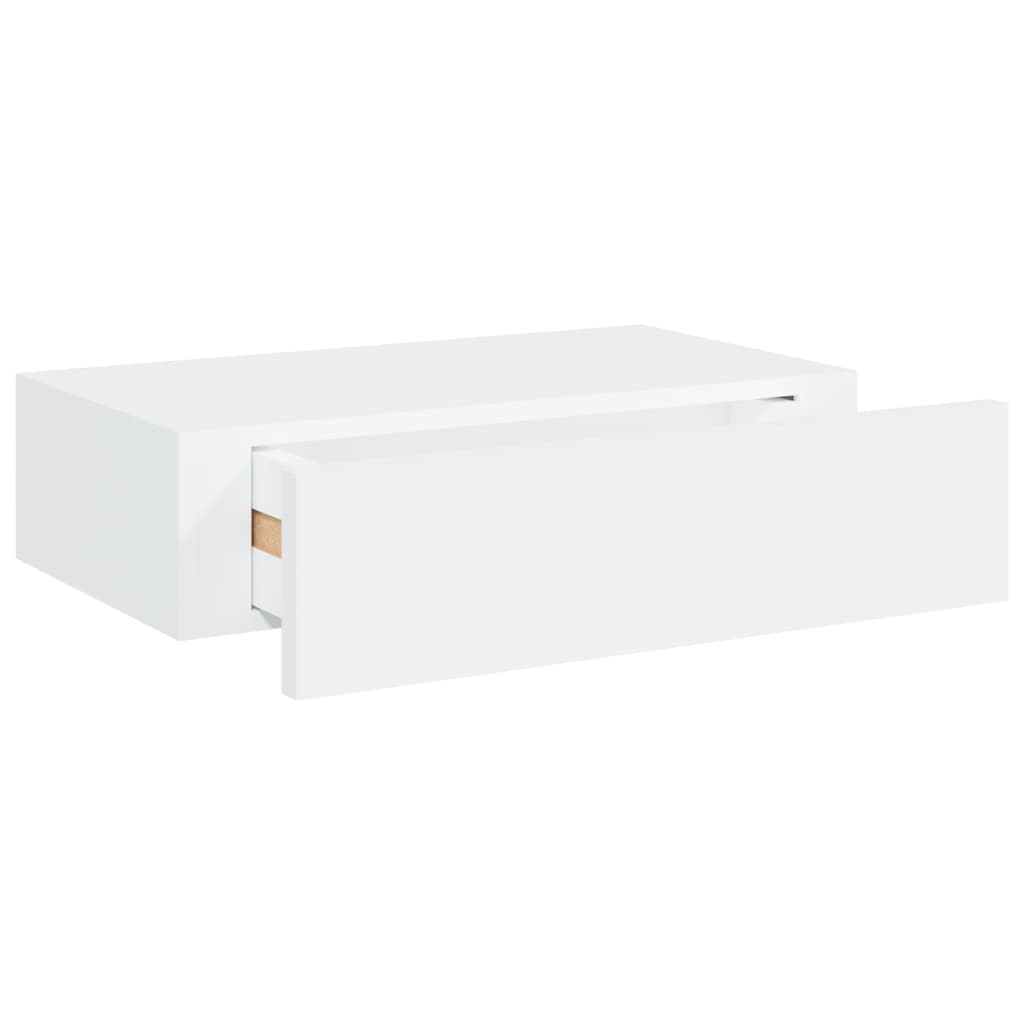 Wall-mounted Drawer Shelves 2 pcs White 40x23.5x10 cm MDF