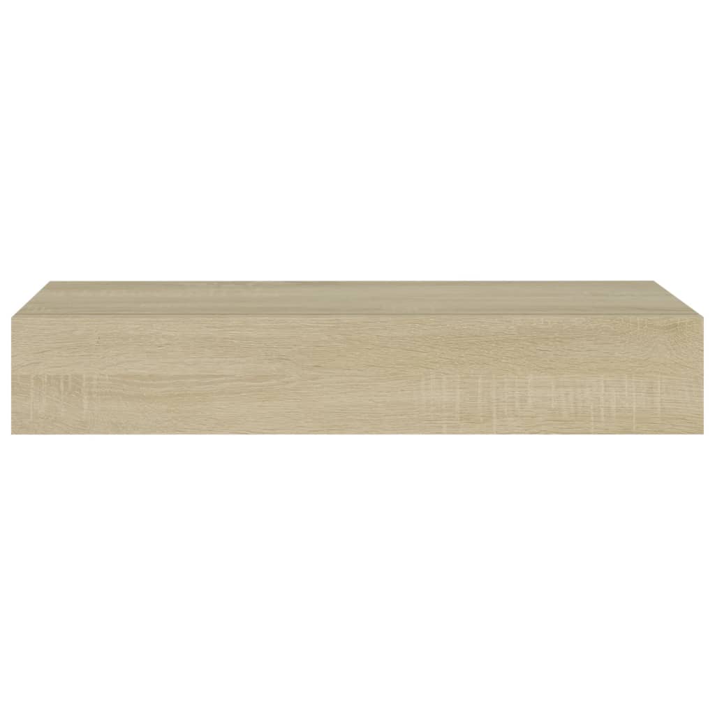 Wall-mounted Drawer Shelf Oak 60x23.5x10cm MDF