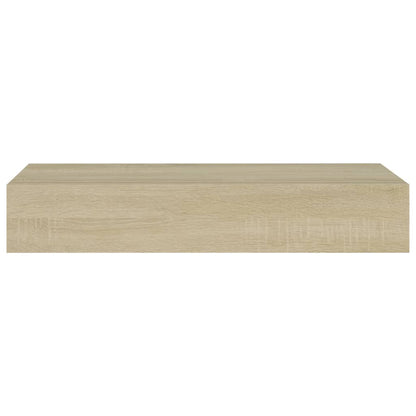 Wall-mounted Drawer Shelf Oak 60x23.5x10cm MDF