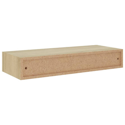 Wall-mounted Drawer Shelf Oak 60x23.5x10cm MDF