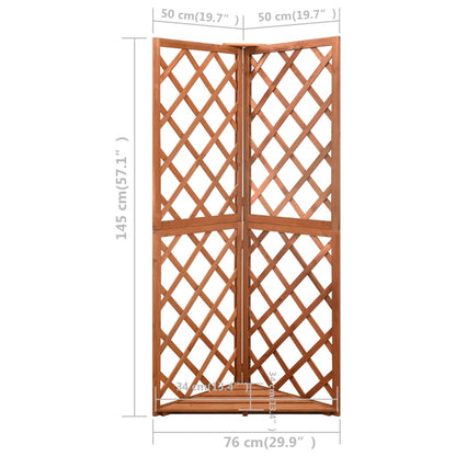 Corner Trellis 50x50x145 cm Solid Fir Wood