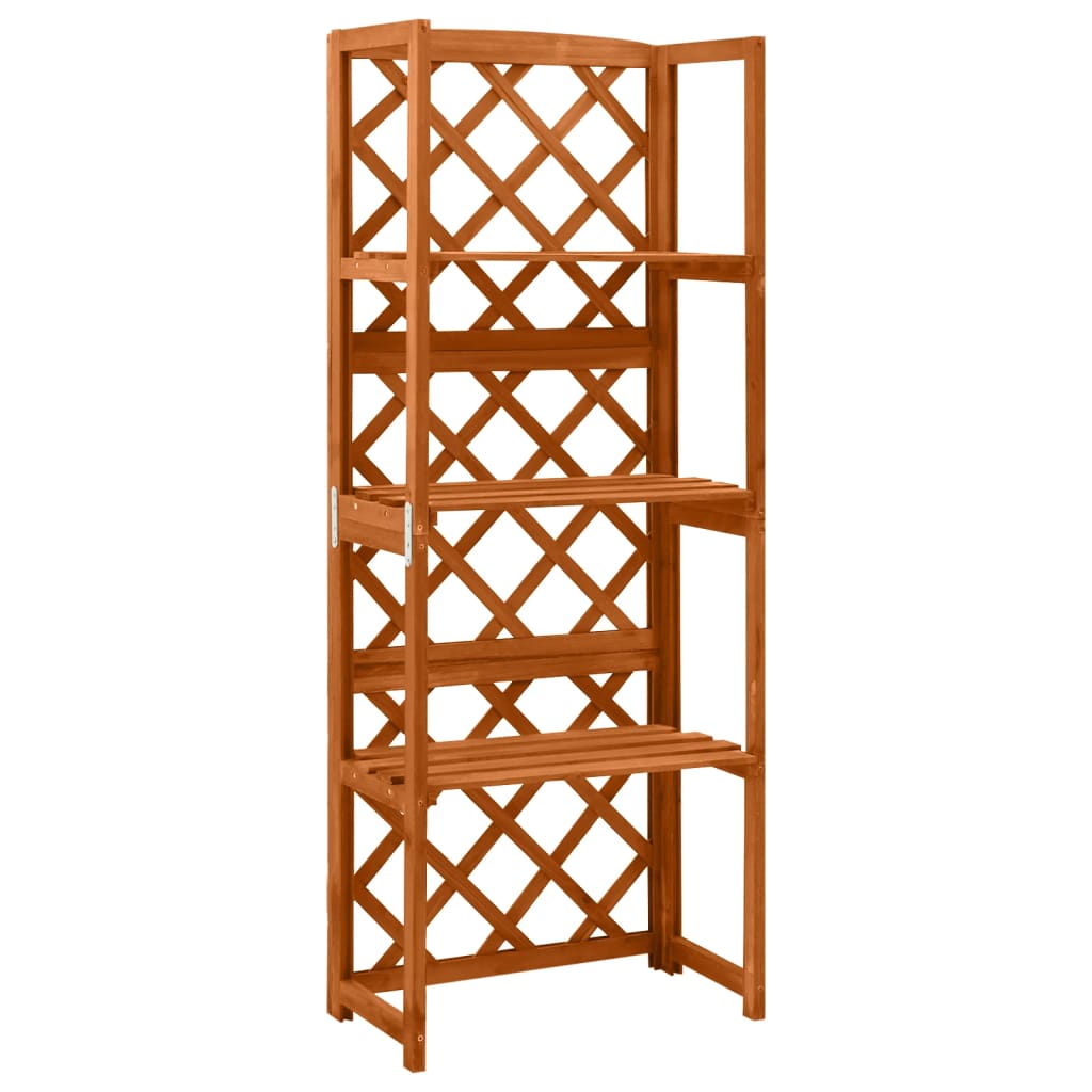 Trellis with Shelves 55x30x140 cm Solid Fir Wood