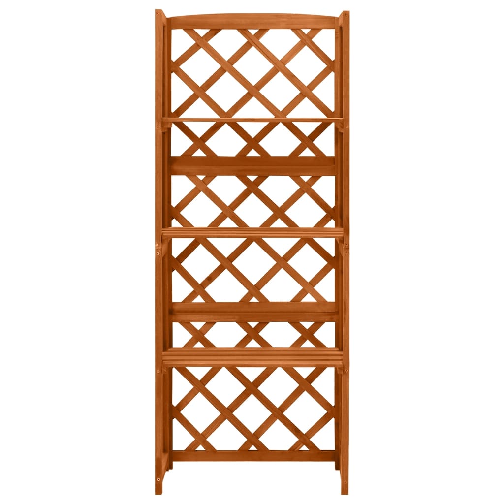 Trellis with Shelves 55x30x140 cm Solid Fir Wood