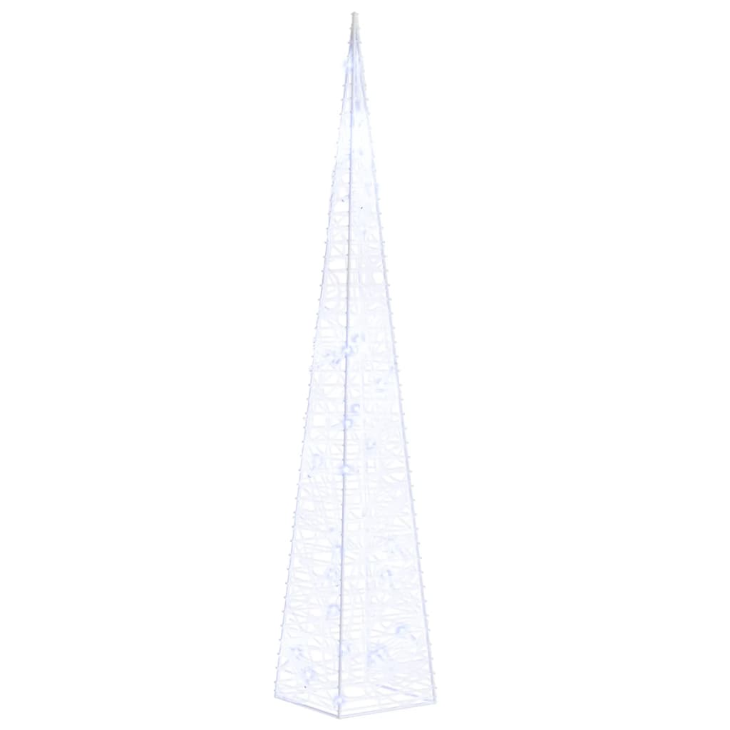 Acrylic Decorative LED Light Cone Blue 60 cm