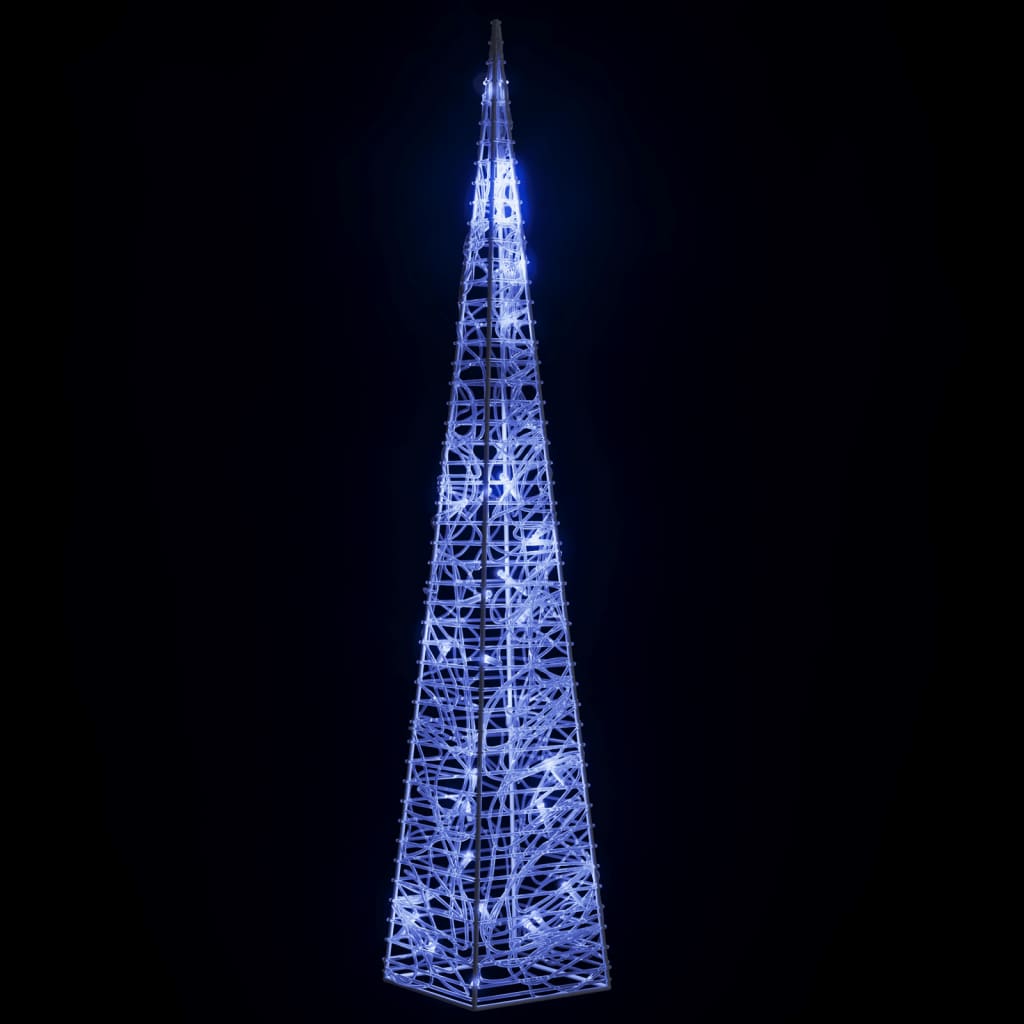 Acrylic Decorative LED Light Cone Blue 60 cm