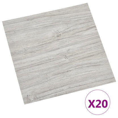 Self-adhesive Flooring Planks 20 pcs PVC 1.86 m² Light Grey