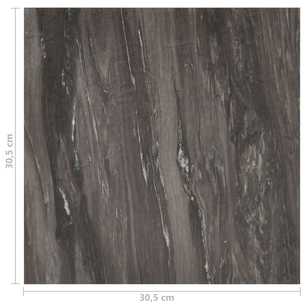 Self-adhesive Flooring Planks 20 pcs PVC 1.86 m² Dark Grey