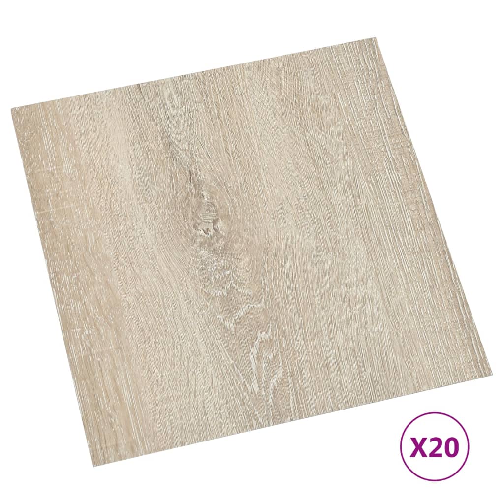 Self-adhesive Flooring Planks 20 pcs PVC 1.86 m² Beige