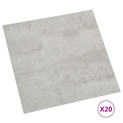 Self-adhesive Flooring Planks 20 pcs PVC 1.86 m² Light Grey