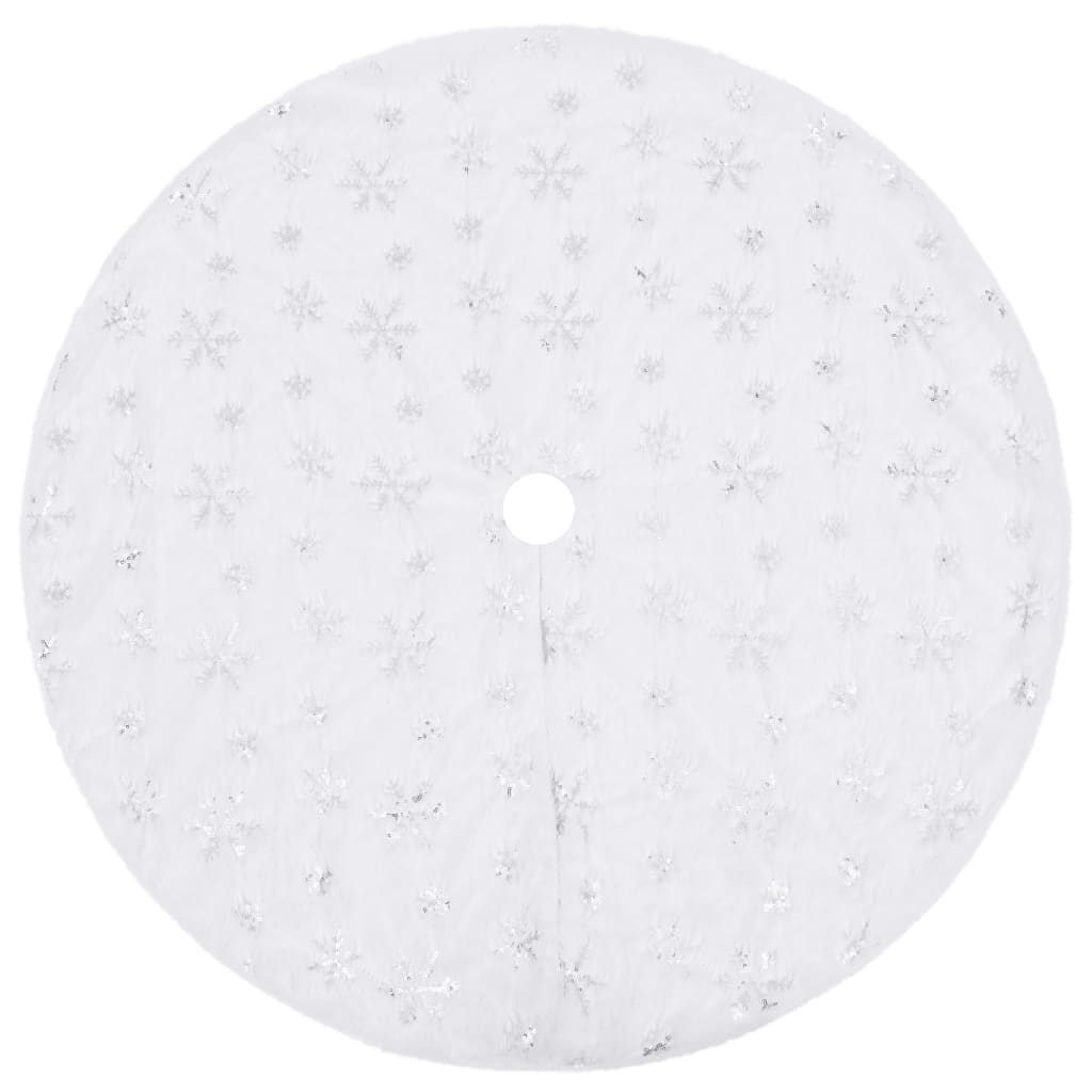 Luxury Christmas Tree Skirt White 90 cm Faux