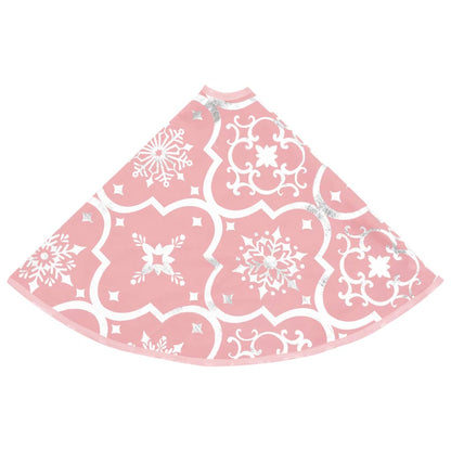 Luxury Christmas Tree Skirt with Sock Pink 90 cm Fabric