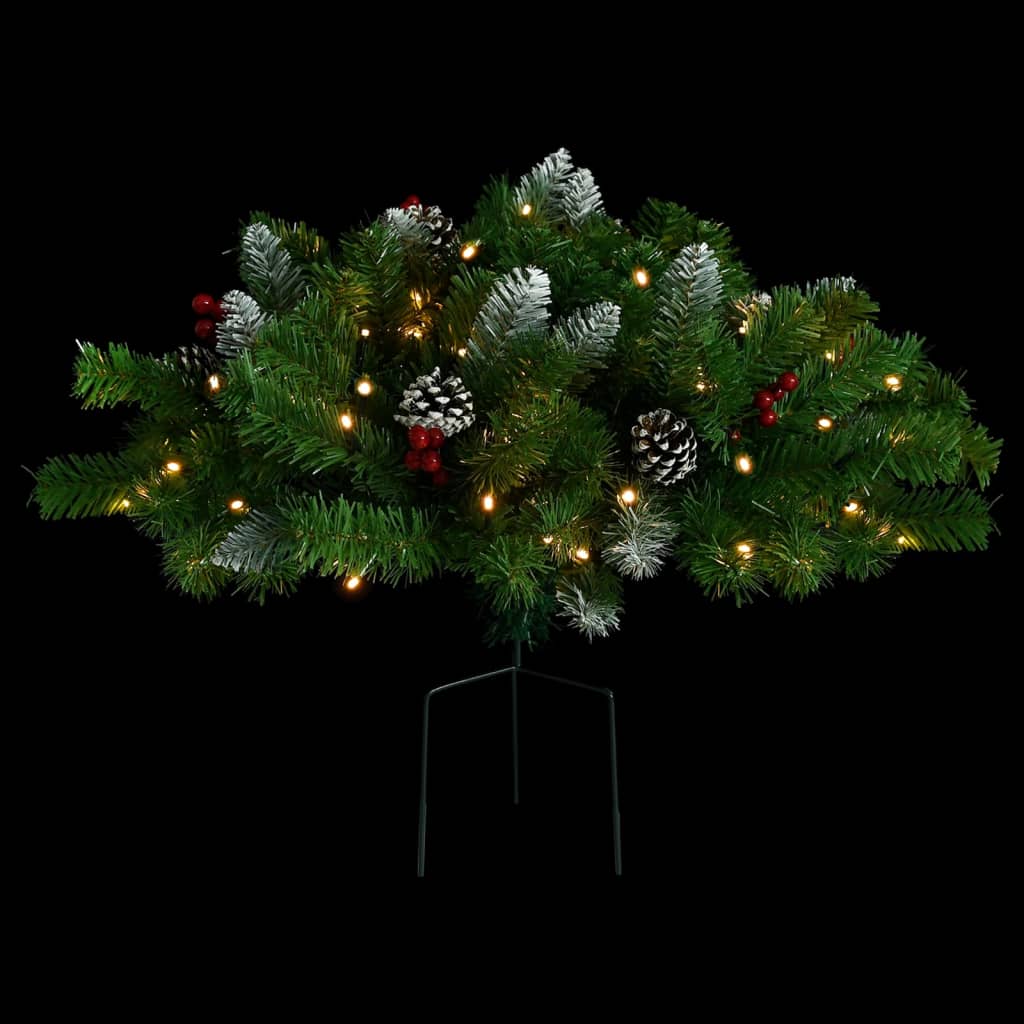 Artificial Pathway Pre-lit Christmas Tree Green 40 cm PVC