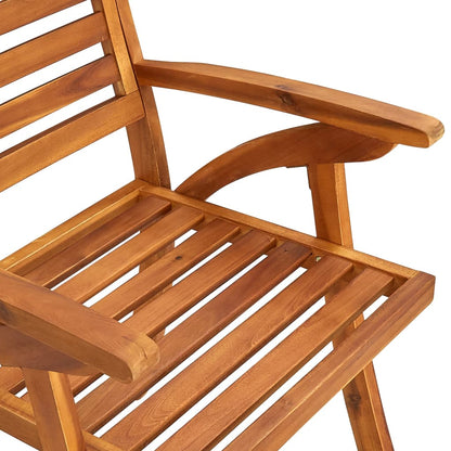 Garden Chairs 8 pcs Solid Acacia Wood