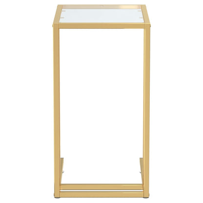 Computer Side Table Transparent 50x35x65 cm Tempered Glass