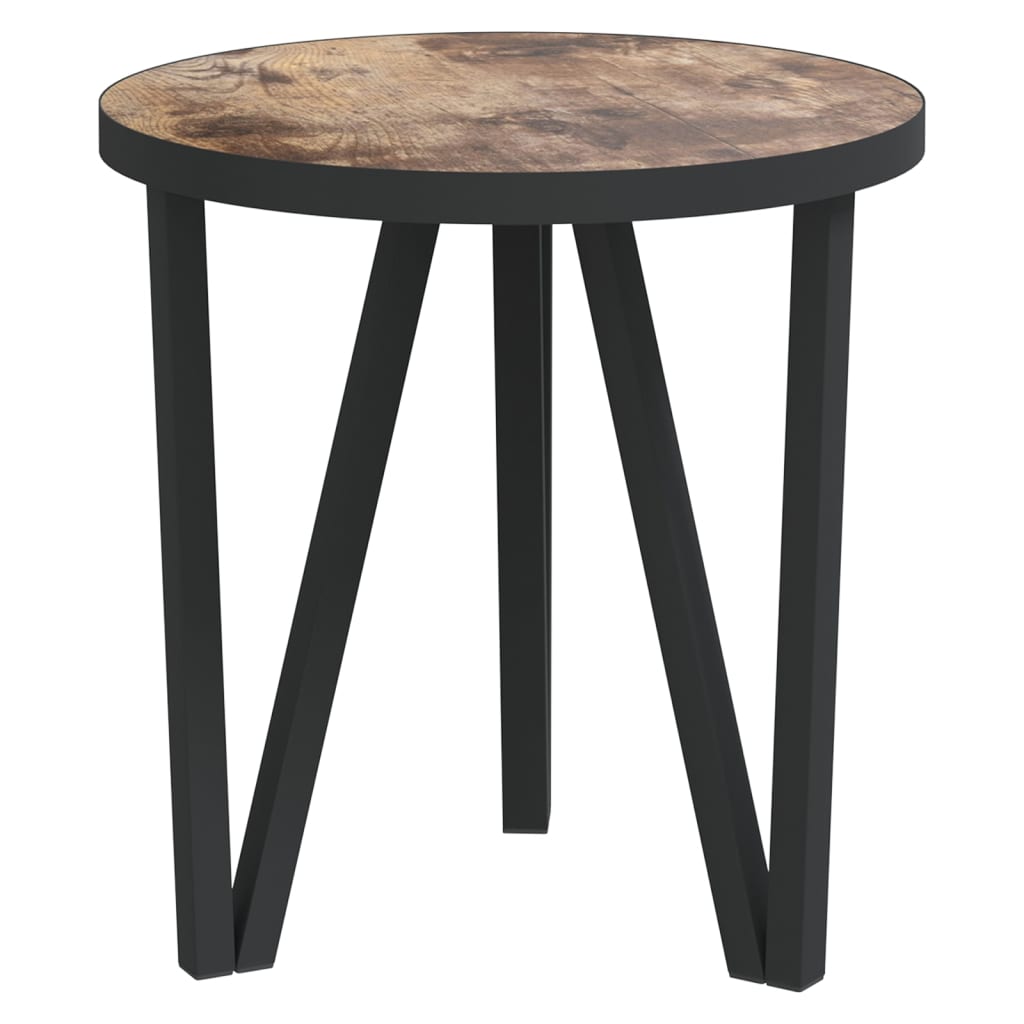 Tea Table Black and Yellow Ø35 cm MDF