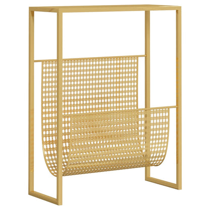 Magazine Rack Gold 35x15x45 cm Steel