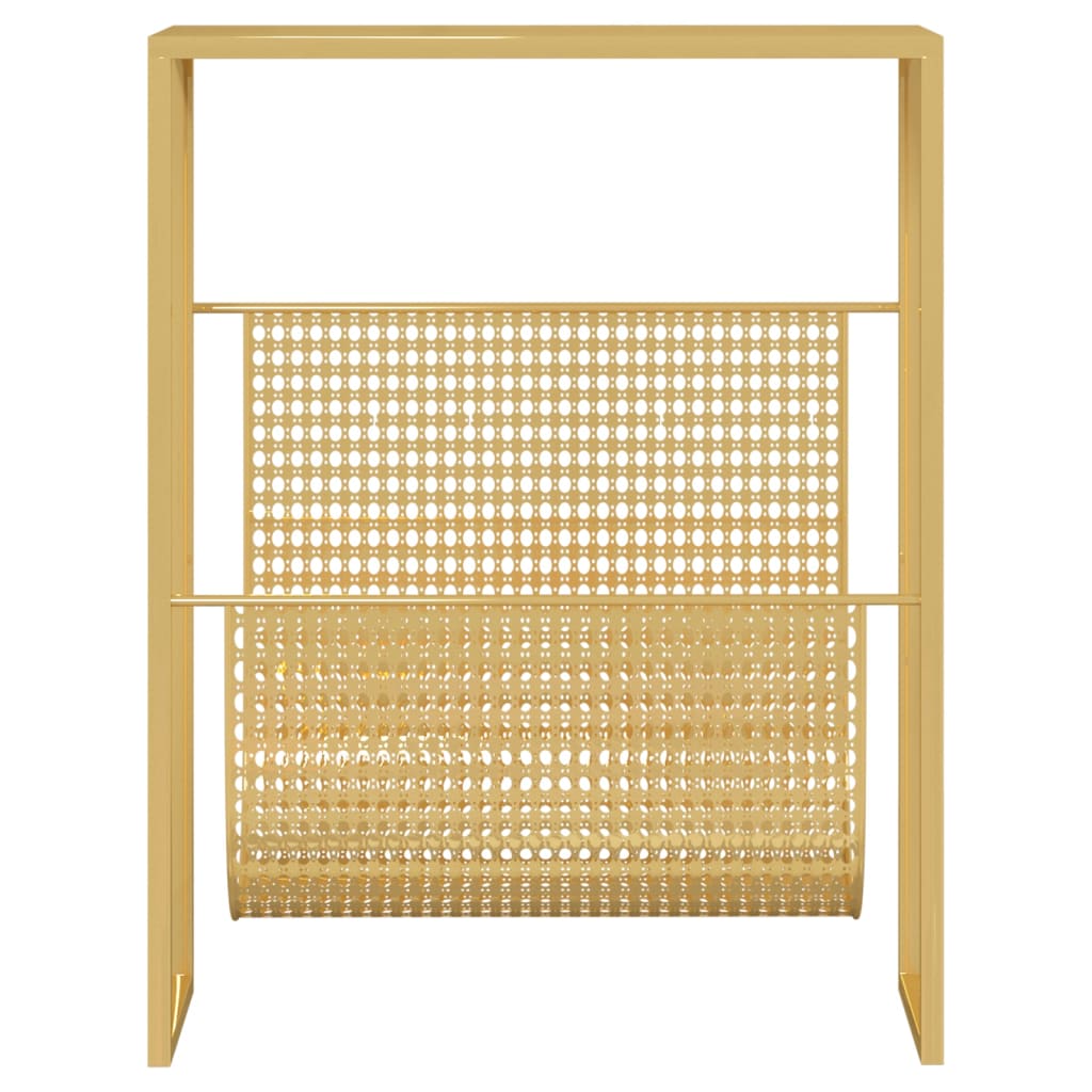 Magazine Rack Gold 35x15x45 cm Steel