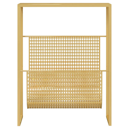 Magazine Rack Gold 35x15x45 cm Steel