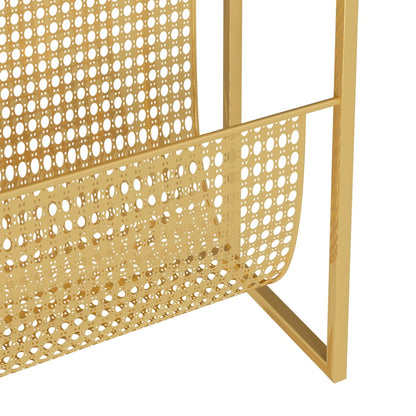 Magazine Rack Gold 35x15x45 cm Steel