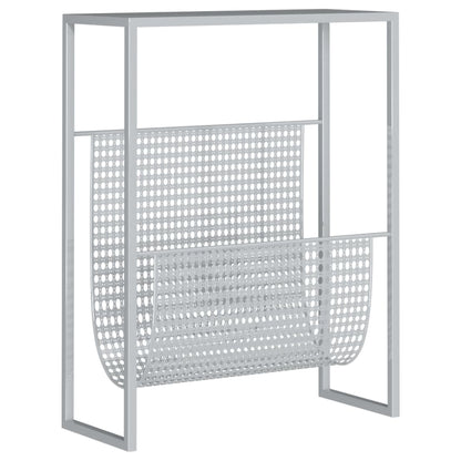 Magazine Rack Silver 35x15x45 cm Steel