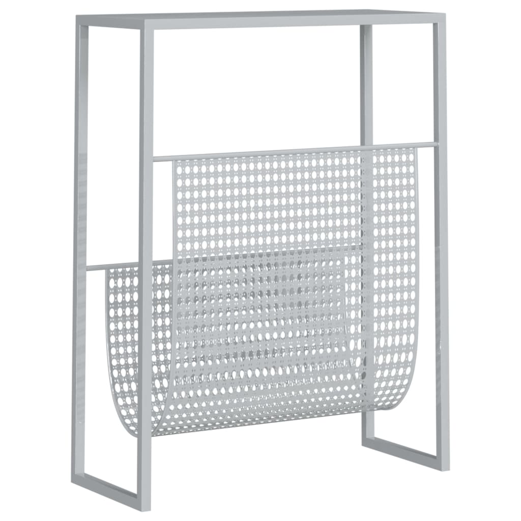 Magazine Rack Silver 35x15x45 cm Steel