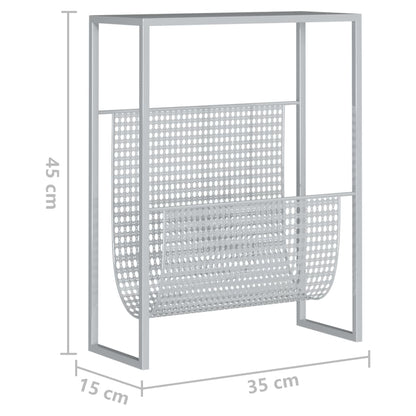 Magazine Rack Silver 35x15x45 cm Steel