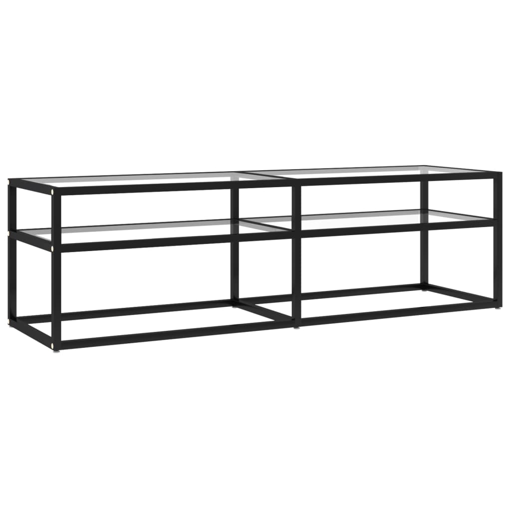 TV Cabinet Transparent 140x40x40.5 cm Tempered Glass