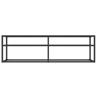 TV Cabinet Black Marble 140x40x40.5 cm Tempered Glass