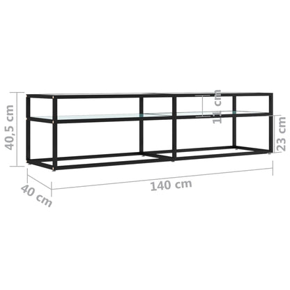 TV Cabinet White Marble 160x40x40.5 cm Tempered Glass