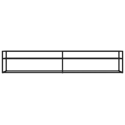 TV Cabinet Black 220x40x40.5 cm Tempered Glass