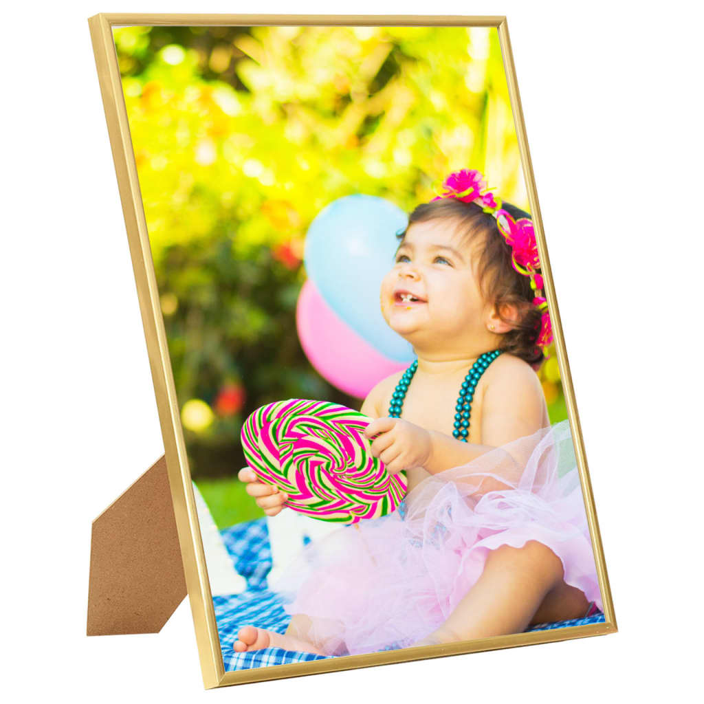 Photo Frames Collage 5 pcs for Wall or Table Gold 59.4x84cm MDF