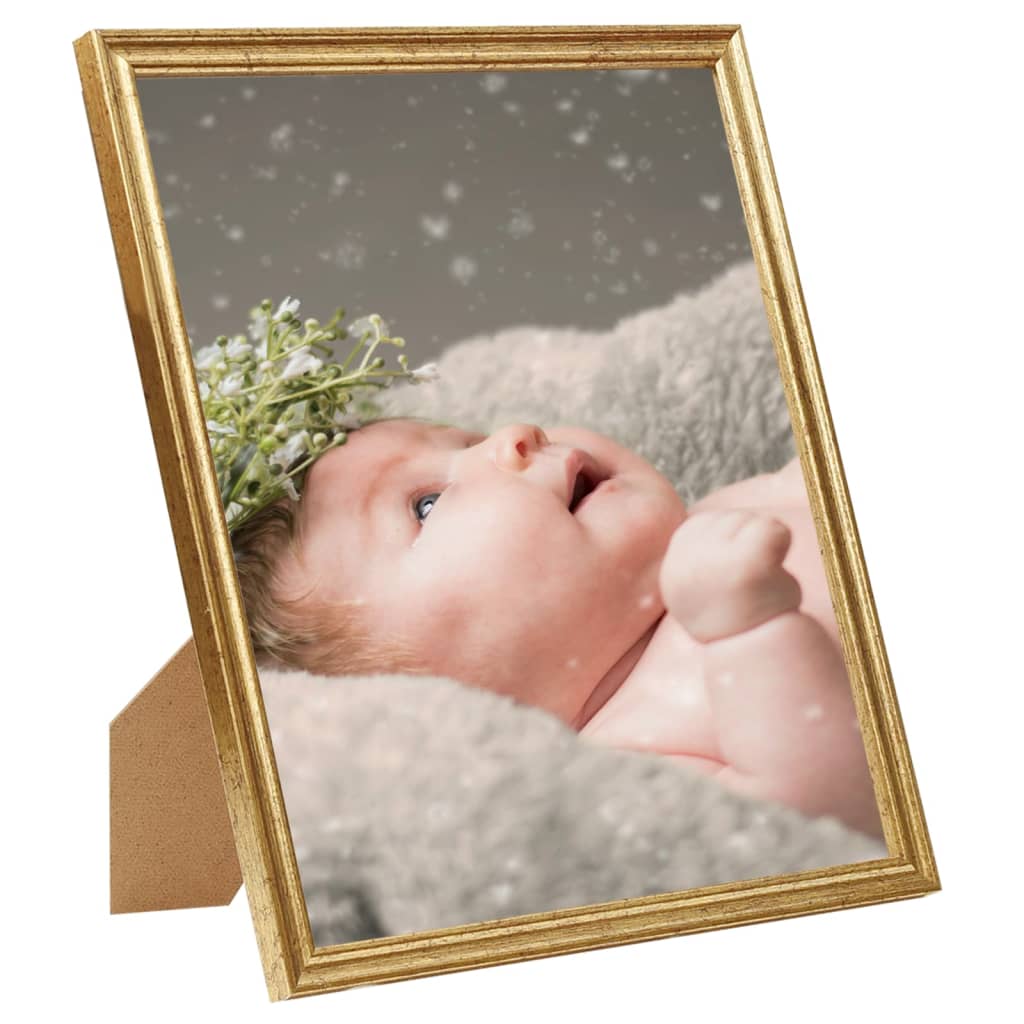 Photo Frames Collage 10 pcs for Table Gold 13x18 cm MDF