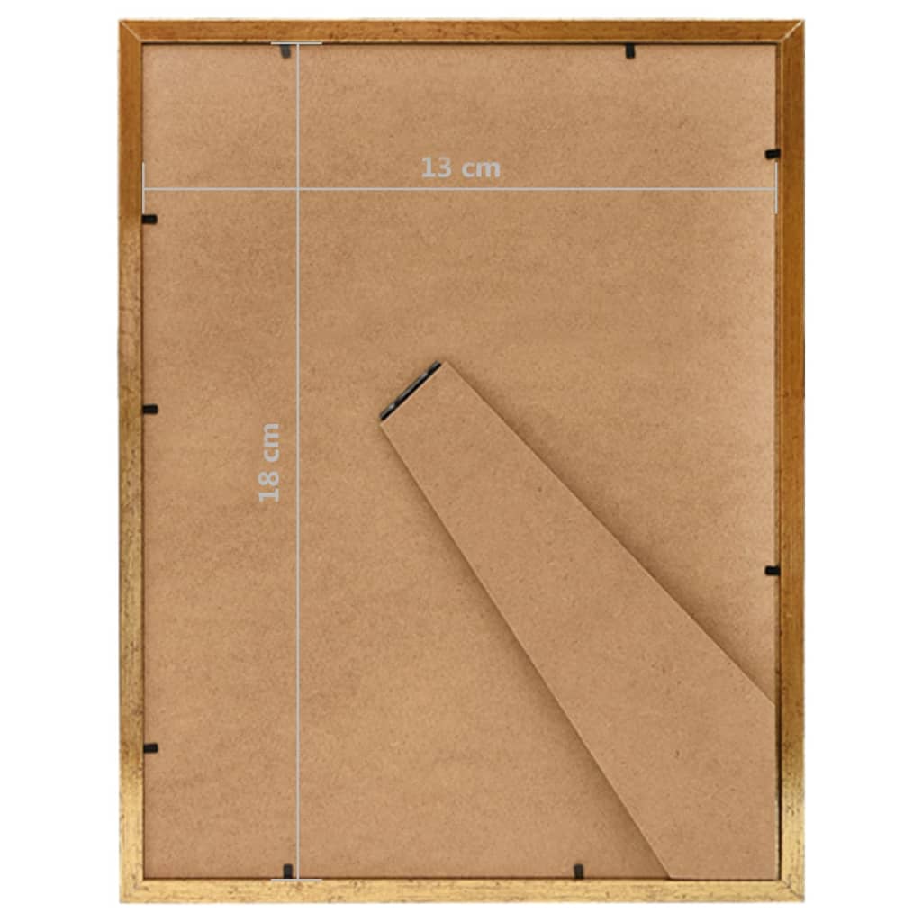 Photo Frames Collage 10 pcs for Table Gold 13x18 cm MDF