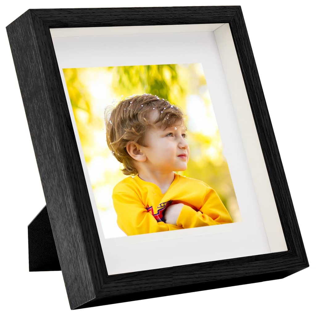 3D Box Photo Frames 3 pcs Black 23x23 cm for 13x13 cm Picture