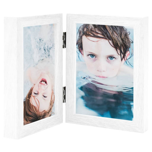 Bifold Photo Frame Collage White 2x