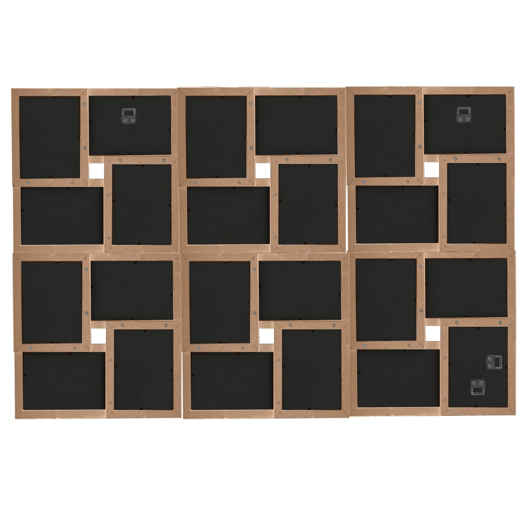 Collage Photo Frame for 24x(13x18 cm) Picture Light Brown MDF