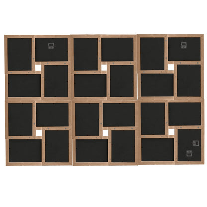 Collage Photo Frame for 24x(13x18 cm) Picture Light Brown MDF