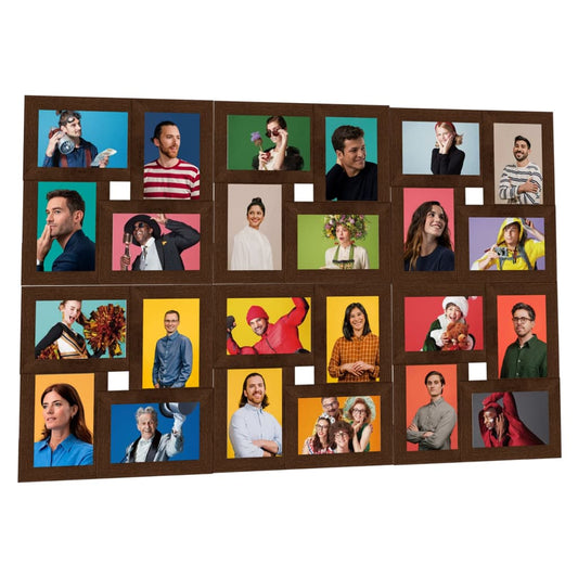 Collage Photo Frame for 24x(10x15 cm) Picture Dark Brown MDF