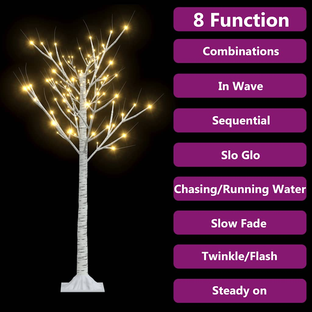 Christmas Tree 128 LEDs 1.2 m Warm White Willow Indoor Outdoor